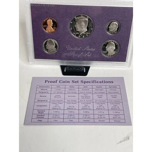 1987 S PROOF Set in Original Box US Mint with COA (5 Coin Set) - Picture 4 of 4